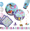 Mermaid Party Supplies<br>serving for 16 persons & festive decorations