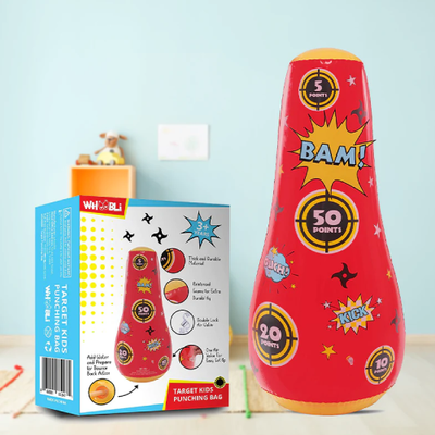 Target Inflatable Punching Bag<br>for kids ages 3-7 years | with free air pu﻿mp